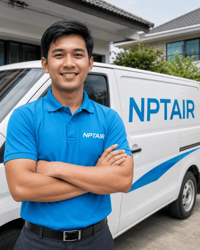 ทีมช่าง NPTAIR พร้อมรถบริการถึงบ้านทั่วนครปฐม